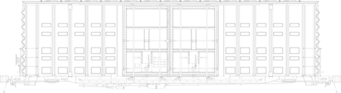 60000-04 ACF 1971 50' Ext. Post Waffle, 8+8 plug door, Undec Kit
