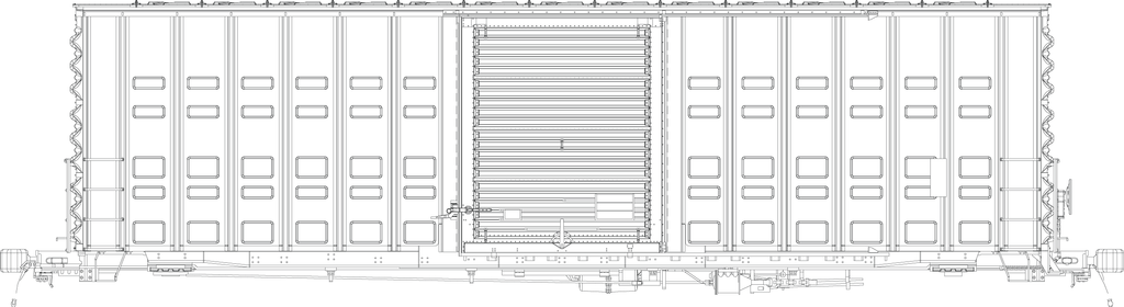60000-01 ACF 50' Ext. Post Waffle, 10-6 Sliding door, Undec Kit