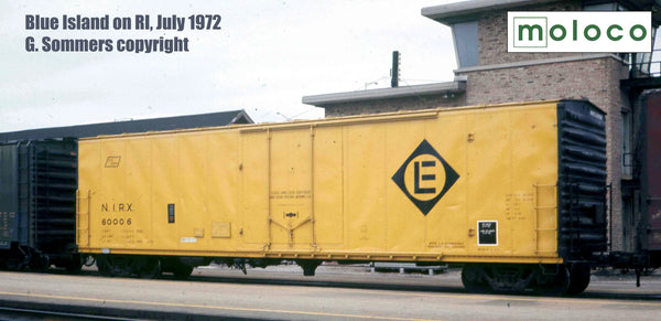 51001 NIRX (EL leased) Repaint C-R 5-72, PCF 50' RBL Plt B 10-0 Offset Door, DF-B loaders