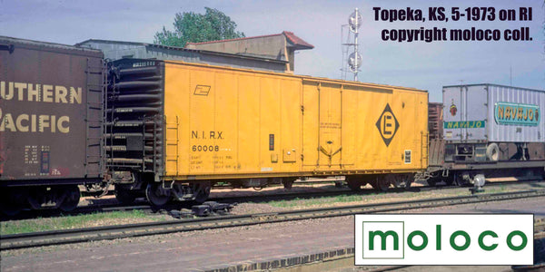 51001 NIRX (EL leased) Repaint C-R 5-72, PCF 50' RBL Plt B 10-0 Offset Door, DF-B loaders