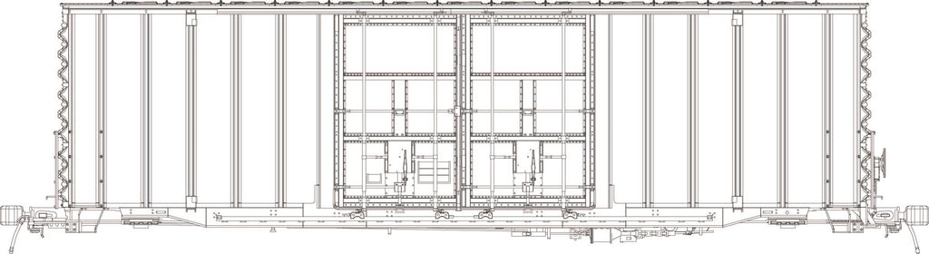 RES60000-02 BN no waffle, ACF 50' Ext. Post, 8+8 Plug doors, UNDEC kit