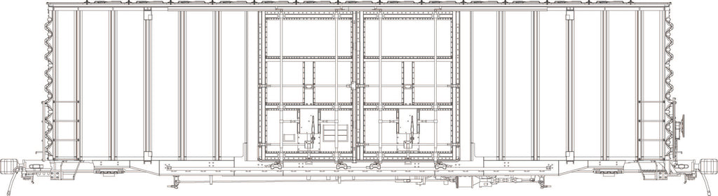 RES60000-01 ATSF no waffle, ACF 50' Ext. Post, 8+8 Plug doors, UNDEC kit