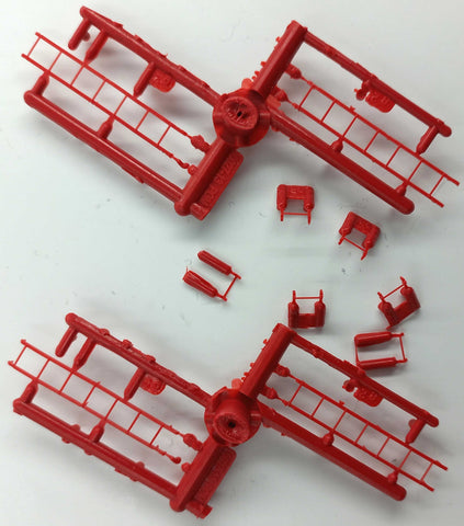 LD-0702 GNRED  St. Cloud style Ladder-Grabs kit - GN Vermillion Red (to do 1 car)