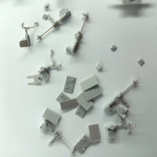 DC-0313 St. Cloud style Tackboards, door stops and various useful parts (4 sets)
