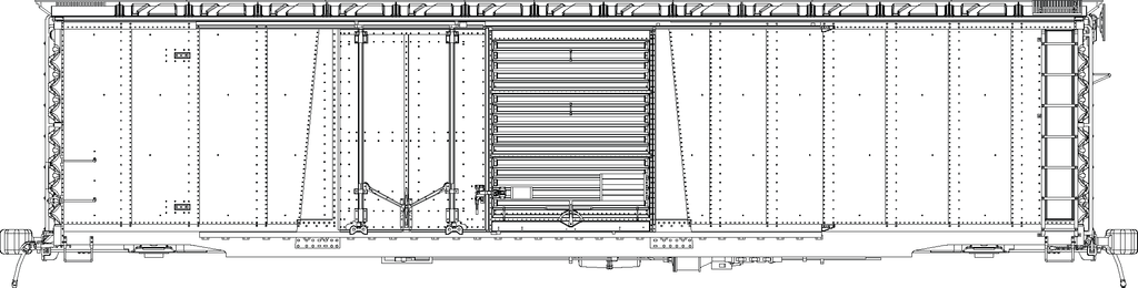 75060-00  Omaha 50' Combo 15-2 boxcar, BC-50-6, Undec Kit