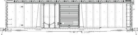 75060-00  Omaha 50' Combo 15-2 boxcar, BC-50-6, Undec Kit