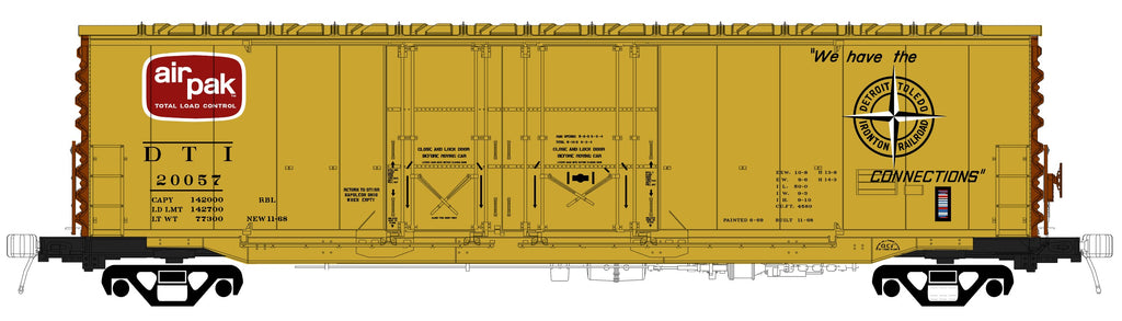 RES68124 DT&I Del. 11-68 air-pak, ACF 50' RBL, 14-0 Double-plug Non-over. roof