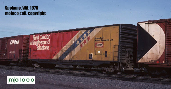 RES68126 CANFOR USLX repaint 1974 NEW 12-68, ACF 50' RB, 14-0 Double-plug Non-over. roof