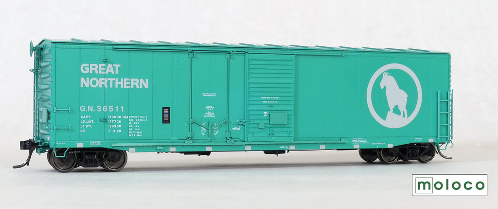 70534-01 GN 36511 St. Cloud built  50' XM Combo 14-0 Dr. Repaint Glacier Green Big Sky Blue