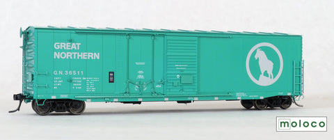 70534-01 GN 36511 St. Cloud built  50' XM Combo 14-0 Dr. Repaint Glacier Green Big Sky Blue