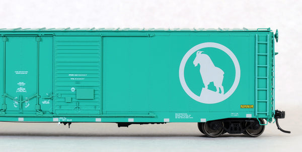 70534-01 GN 36511 St. Cloud built  50' XM Combo 14-0 Dr. Repaint Glacier Green Big Sky Blue