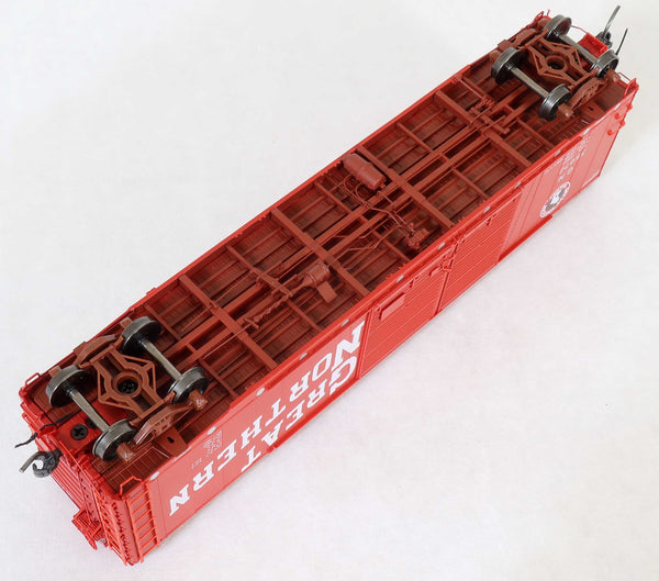 70501 St. Cloud built  50' XM 15-0 Double-slider offset, Delivery 1957 Vermillion Red (Circular Reflectors)