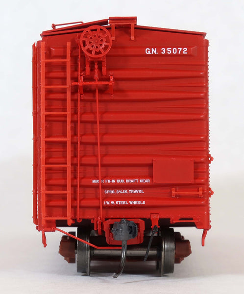 70501 St. Cloud built  50' XM 15-0 Double-slider offset, Delivery 1957 Vermillion Red (Circular Reflectors)