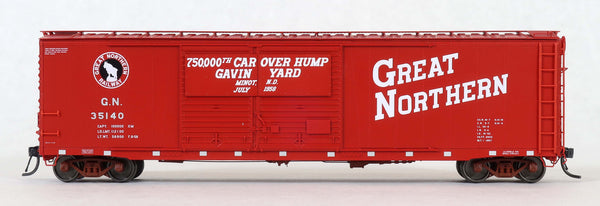 70575-01 St. Cloud painted 6-1958, 50' XM 15-0 Double-slider offset, Gavin Yard, 750,000th CAR OVER HUMP