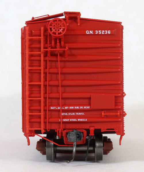 70501 St. Cloud built  50' XM 15-0 Double-slider offset, Delivery 1957 Vermillion Red (Circular Reflectors)
