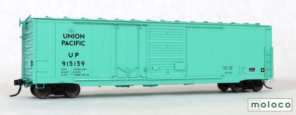 75057  Omaha 50' Combo 15-2 boxcar, BC-50-5, MofW...Quartz Green scheme 1-82