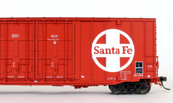 DEP60011-01  ATSF 46005 Red repaint TS.10.80, Bx-154 ACF 50' Hi-cube non-Waffle, 8+8 plug door