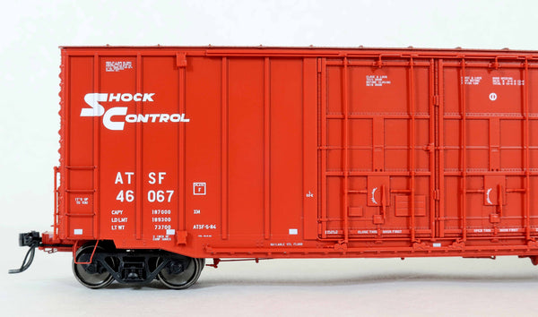 DEP60011-03  ATSF 46067 Red repaint ATSF-5-84, Bx-154 ACF 50' Hi-cube non-Waffle, 8+8 plug door