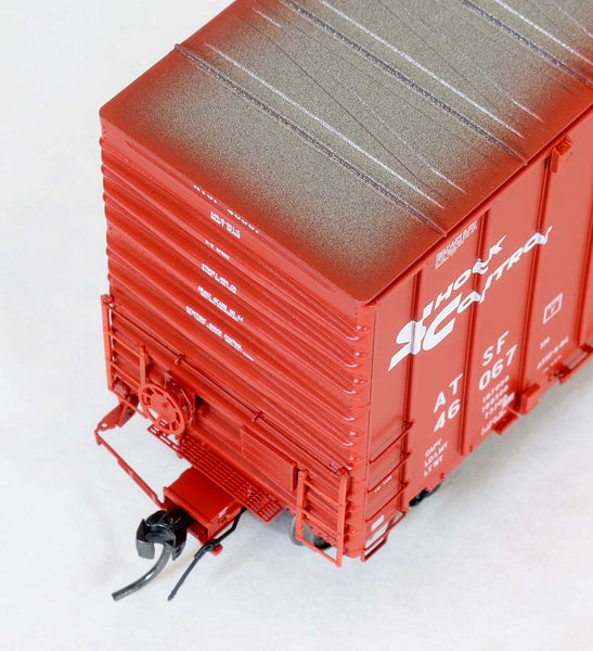DEP60011-03  ATSF 46067 Red repaint ATSF-5-84, Bx-154 ACF 50' Hi-cube non-Waffle, 8+8 plug door