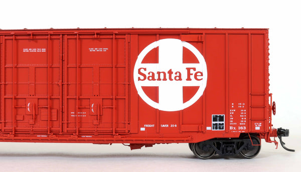 DEP60012-01  ATSF 46143 Red repaint ATSF 6-80, Bx-163 ACF 50' Hi-cube non-Waffle, 8+8 plug door