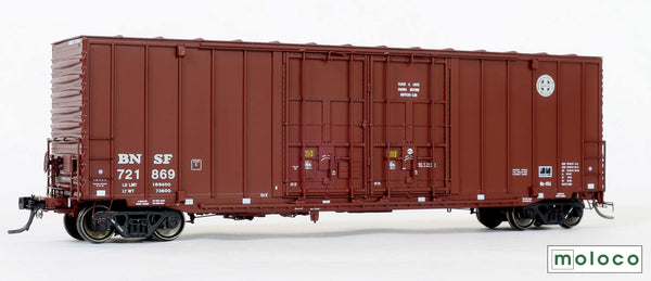 DEP61003-02  BNSF 712869 Repaint 07-03, Bx-154 ACF 50' Hi-cube non-Waffle, 8+8 plug doors