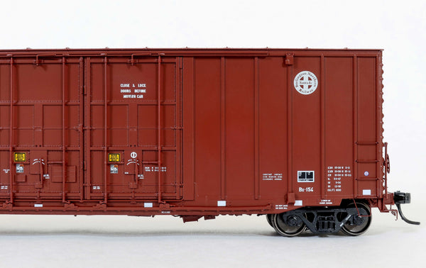 DEP61003-02  BNSF 712869 Repaint 07-03, Bx-154 ACF 50' Hi-cube non-Waffle, 8+8 plug doors