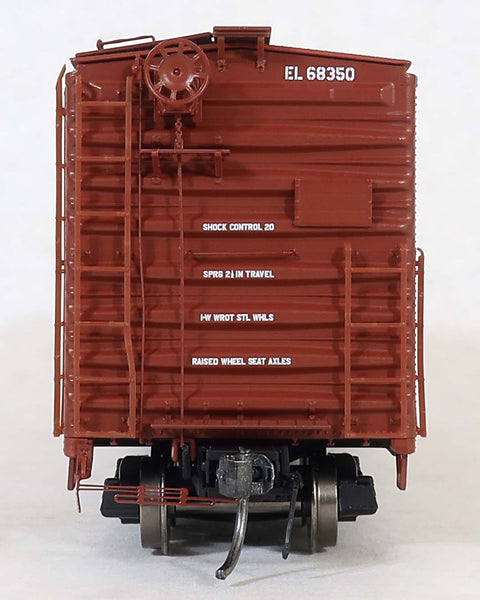 11011-03 EL Delivery stacked CUSHIONED CAR, GA 50' RBL Sill 1 10'6" Offset Door Wide Rods