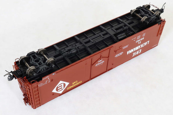 11011-03 EL Delivery stacked CUSHIONED CAR, GA 50' RBL Sill 1 10'6" Offset Door Wide Rods