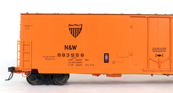 13025-01  N&W (ART) repaint STL 5-71, GA 50' RBL Sill 1 10'6" Offset Door Narrow Rods