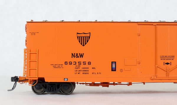 13025-01  N&W (ART) repaint STL 5-71, GA 50' RBL Sill 1 10'6" Offset Door Narrow Rods